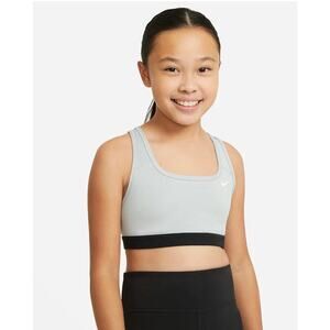 Nike Swoosh Big Girls' Sports Bra gray XL